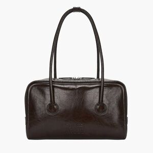 Marge Sherwood Soft Boston Bag in Mocha Crinkle